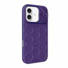 For iPhone 16 Lens Frame Holder MagSafe PC Hybrid TPU Phone Case(Purple) - 2