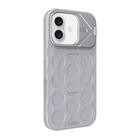 For iPhone 16 Lens Frame Holder MagSafe PC Hybrid TPU Phone Case(Titanium Gray) - 2
