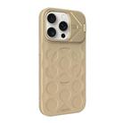For iPhone 15 Pro Max Lens Frame Holder MagSafe PC Hybrid TPU Phone Case(Desert Gold) - 2