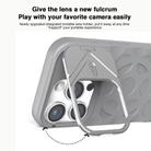 For iPhone 15 Pro Lens Frame Holder MagSafe PC Hybrid TPU Phone Case(Black) - 3