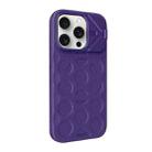 For iPhone 15 Pro Lens Frame Holder MagSafe PC Hybrid TPU Phone Case(Purple) - 2