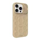 For iPhone 15 Pro Lens Frame Holder MagSafe PC Hybrid TPU Phone Case(Desert Gold) - 2