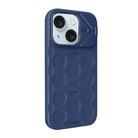 For iPhone 15 Plus Lens Frame Holder MagSafe PC Hybrid TPU Phone Case(Royal Blue) - 2