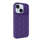 For iPhone 15 Plus Lens Frame Holder MagSafe PC Hybrid TPU Phone Case(Purple) - 2