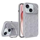 For iPhone 15 Plus Lens Frame Holder MagSafe PC Hybrid TPU Phone Case(Titanium Gray) - 1