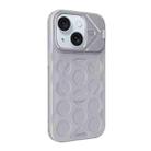 For iPhone 15 Plus Lens Frame Holder MagSafe PC Hybrid TPU Phone Case(Titanium Gray) - 2