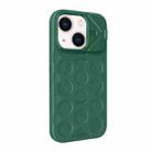 For iPhone 14 Plus Lens Frame Holder MagSafe PC Hybrid TPU Phone Case(Deep Green) - 2
