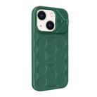 For iPhone 14 Lens Frame Holder MagSafe PC Hybrid TPU Phone Case(Deep Green) - 2