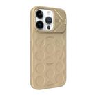 For iPhone 14 Pro Lens Frame Holder MagSafe PC Hybrid TPU Phone Case(Desert Gold) - 2