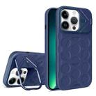 For iPhone 13 Pro Max Lens Frame Holder MagSafe PC Hybrid TPU Phone Case(Royal Blue) - 1