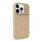 For iPhone 13 Pro Max Lens Frame Holder MagSafe PC Hybrid TPU Phone Case(Desert Gold) - 2