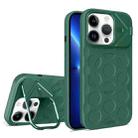 For iPhone 13 Pro Lens Frame Holder MagSafe PC Hybrid TPU Phone Case(Deep Green) - 1