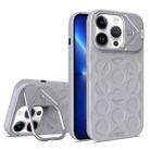 For iPhone 13 Pro Lens Frame Holder MagSafe PC Hybrid TPU Phone Case(Titanium Gray) - 1