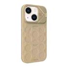 For iPhone 13 Lens Frame Holder MagSafe PC Hybrid TPU Phone Case(Desert Gold) - 2