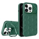 For iPhone 12 Pro Lens Frame Holder MagSafe PC Hybrid TPU Phone Case(Deep Green) - 1