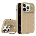 For iPhone 12 Pro Lens Frame Holder MagSafe PC Hybrid TPU Phone Case(Desert Gold) - 1