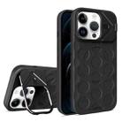 For iPhone 12 Pro Max Lens Frame Holder MagSafe PC Hybrid TPU Phone Case(Black) - 1