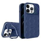 For iPhone 12 Pro Max Lens Frame Holder MagSafe PC Hybrid TPU Phone Case(Royal Blue) - 1