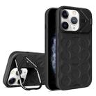 For iPhone 11 Pro Max Lens Frame Holder MagSafe PC Hybrid TPU Phone Case(Black) - 1