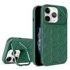 For iPhone 11 Pro Max Lens Frame Holder MagSafe PC Hybrid TPU Phone Case(Deep Green) - 1