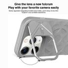 For iPhone 11 Pro Max Lens Frame Holder MagSafe PC Hybrid TPU Phone Case(Titanium Gray) - 3