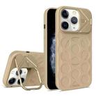 For iPhone 11 Pro Max Lens Frame Holder MagSafe PC Hybrid TPU Phone Case(Desert Gold) - 1