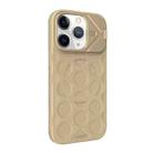 For iPhone 11 Pro Max Lens Frame Holder MagSafe PC Hybrid TPU Phone Case(Desert Gold) - 2