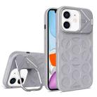 For iPhone 11 Lens Frame Holder MagSafe PC Hybrid TPU Phone Case(Titanium Gray) - 1