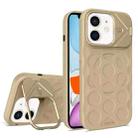 For iPhone 11 Lens Frame Holder MagSafe PC Hybrid TPU Phone Case(Desert Gold) - 1