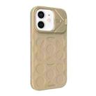 For iPhone 11 Lens Frame Holder MagSafe PC Hybrid TPU Phone Case(Desert Gold) - 2