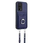 For Xiaomi Redmi K60 / K60 Pro R20 Crossbody Rope Ring Card Holder Phone Case(Blue) - 2
