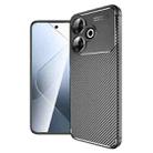 For Xiaomi Redmi 13 4G Carbon Fiber Texture Shockproof TPU Phone Case(Black) - 1