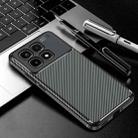 For Redmi K70 Ultra Carbon Fiber Texture Shockproof TPU Phone Case(Black) - 1