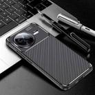 For Redmi K80 Pro Carbon Fiber Texture Shockproof TPU Phone Case(Black) - 1