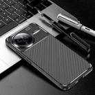 For Redmi K80 Carbon Fiber Texture Shockproof TPU Phone Case(Black) - 1