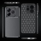 For Redmi Note 14 4G 163.25mm Carbon Fiber Texture Shockproof TPU Phone Case(Black) - 3