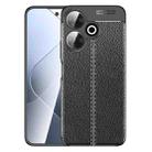 For Xiaomi Redmi 13 4G Litchi Texture Shockproof TPU Phone Case(Black) - 1