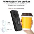 For OPPO A3 Pro 5G R20 Crossbody Rope Ring Card Holder Phone Case(Black) - 3