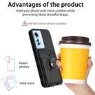 For OPPO F25 Pro 5G India R20 Crossbody Rope Ring Card Holder Phone Case(Black) - 3