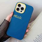 For iPhone 15 Pro HELLO Word PC Hybrid TPU Phone Case(Royal Blue) - 1