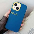 For iPhone 14 Plus HELLO Word PC Hybrid TPU Phone Case(Royal Blue) - 1