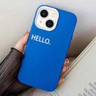 For iPhone 14 HELLO Word PC Hybrid TPU Phone Case(Blue) - 1