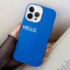 For iPhone 14 Pro Max HELLO Word PC Hybrid TPU Phone Case(Blue) - 1