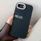 For iPhone 7 / 8 / SE 2022 HELLO Word PC Hybrid TPU Phone Case(Black) - 1