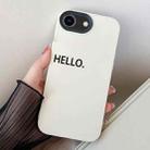For iPhone 7 / 8 / SE 2022 HELLO Word PC Hybrid TPU Phone Case(White) - 1