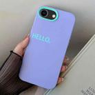 For iPhone 7 / 8 / SE 2022 HELLO Word PC Hybrid TPU Phone Case(Purple) - 1