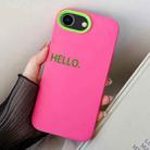 For iPhone 7 / 8 / SE 2022 HELLO Word PC Hybrid TPU Phone Case(Rose Red) - 1