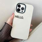 For iPhone 13 Pro HELLO Word PC Hybrid TPU Phone Case(White) - 1