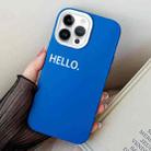 For iPhone 13 Pro HELLO Word PC Hybrid TPU Phone Case(Blue) - 1