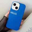 For iPhone 13 HELLO Word PC Hybrid TPU Phone Case(Blue) - 1